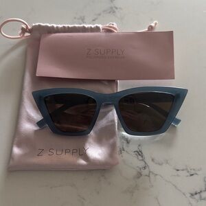 Z Supply Dusty Blue Cat-Eye Sunglasses Polarized